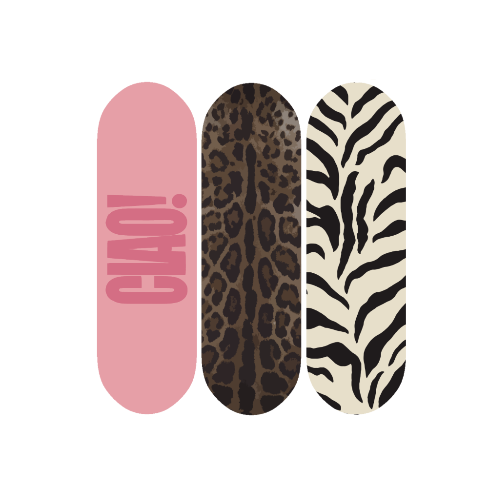 SET #5 (ciao pink + leopard brown + zebra)