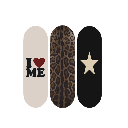 SET #2 (I luv me + leopard brown + dark star)