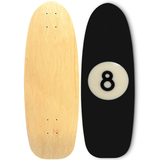 VINTAGE EIGHT BALL + SKATEBOARD